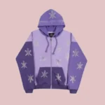 UNKNOWN HOODIE PURPLE RHINESTONE DAGGER