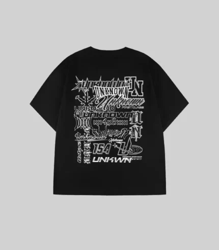 UNKNOWN LONDON Multi Logo T Shirt 1 (1)