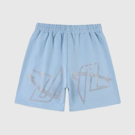 Unknown London Rhinestone Shorts Blue 3