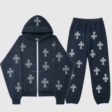 Unknown London Rhinestone Tracksuit NavyWhite 3