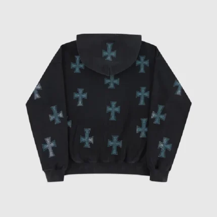 Unknown Stonewashed Rhinestone Hoodie Black 3